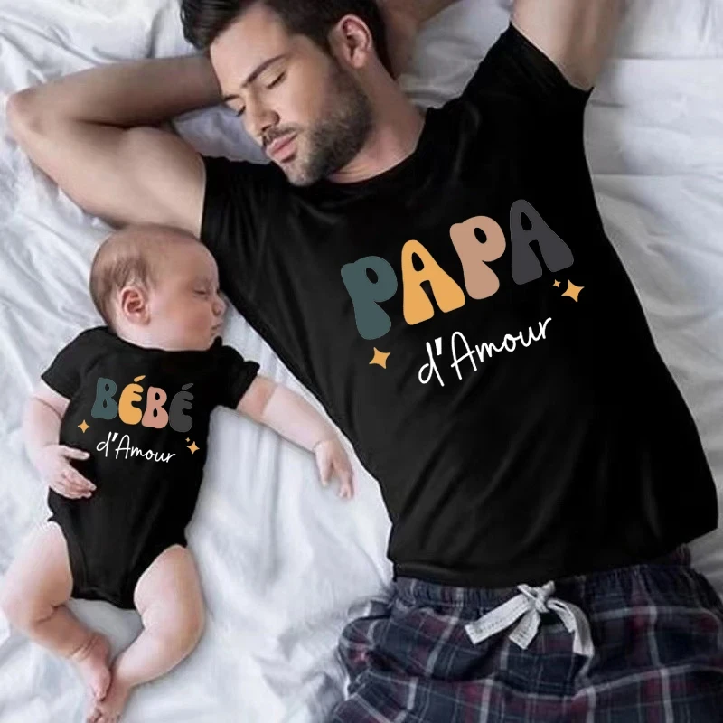 Dad Mom and Me Family Matching Outfit Funny Family Look Shirts Daddy Mommy and Me T-shirt Father Son Mother Daughter Clothes Tee