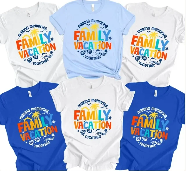 Custom Family Vacation 2026 Shirt Personalized Matching Family Parent Childs Memories Shirt Gift Beach Trip Casual Daliy Shirt